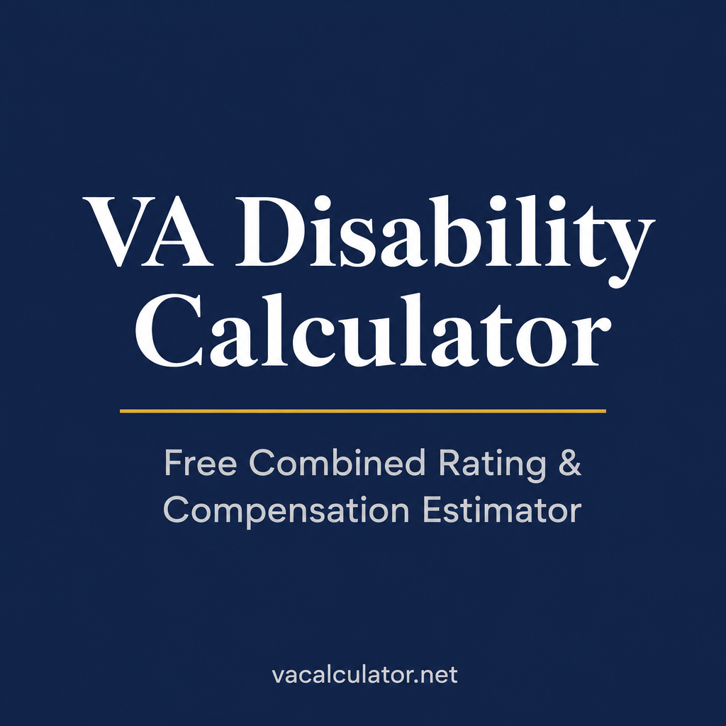 Va Math Calculator Chart VA Disability Calculator 2026 | Free Combined Rating Tool